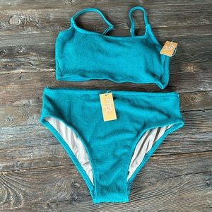 Nona Sol full cov high rise bikini bottoms NWT,BOTTOMS ONLY